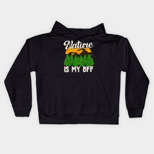 Nature Is My BFF Cute Outdoors Campers & Hikers Kids Hoodie